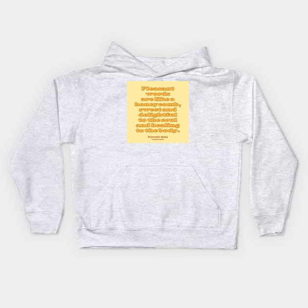 PLEASANT WORDS Kids Hoodie by Flabbart